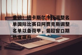 多米体育APP-关于重磅！纽卡斯尔今夜调整名单国际比赛日阿贾克斯调整名单以备荷甲，葡超窗口期热度飙升的信息